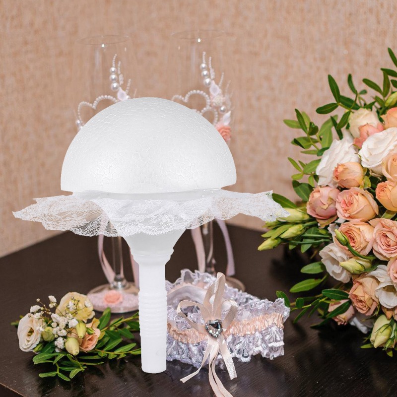 Bouquet Holder Foam - Artificial Flower Holder,DIY White Lace Foam