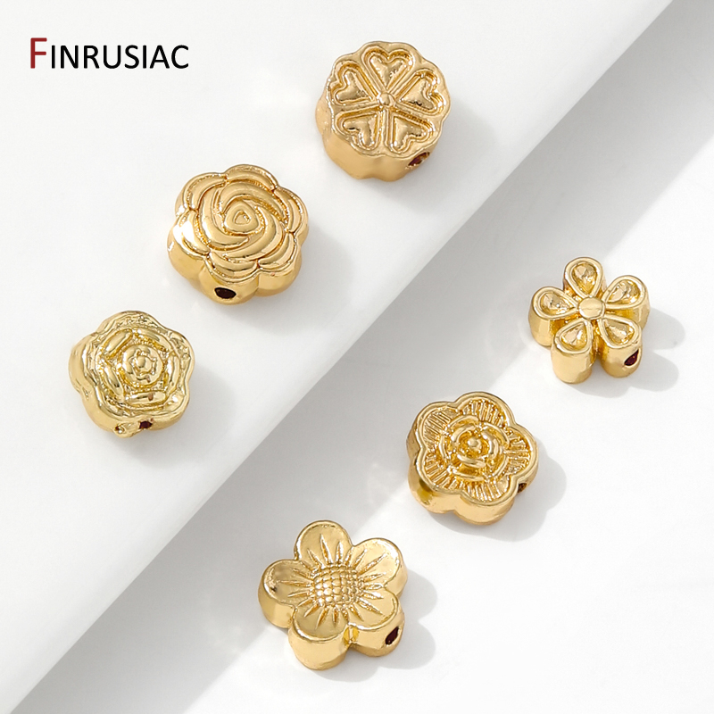 14K Gold Plated Brass Flower S - Flower Supplies recension och pris