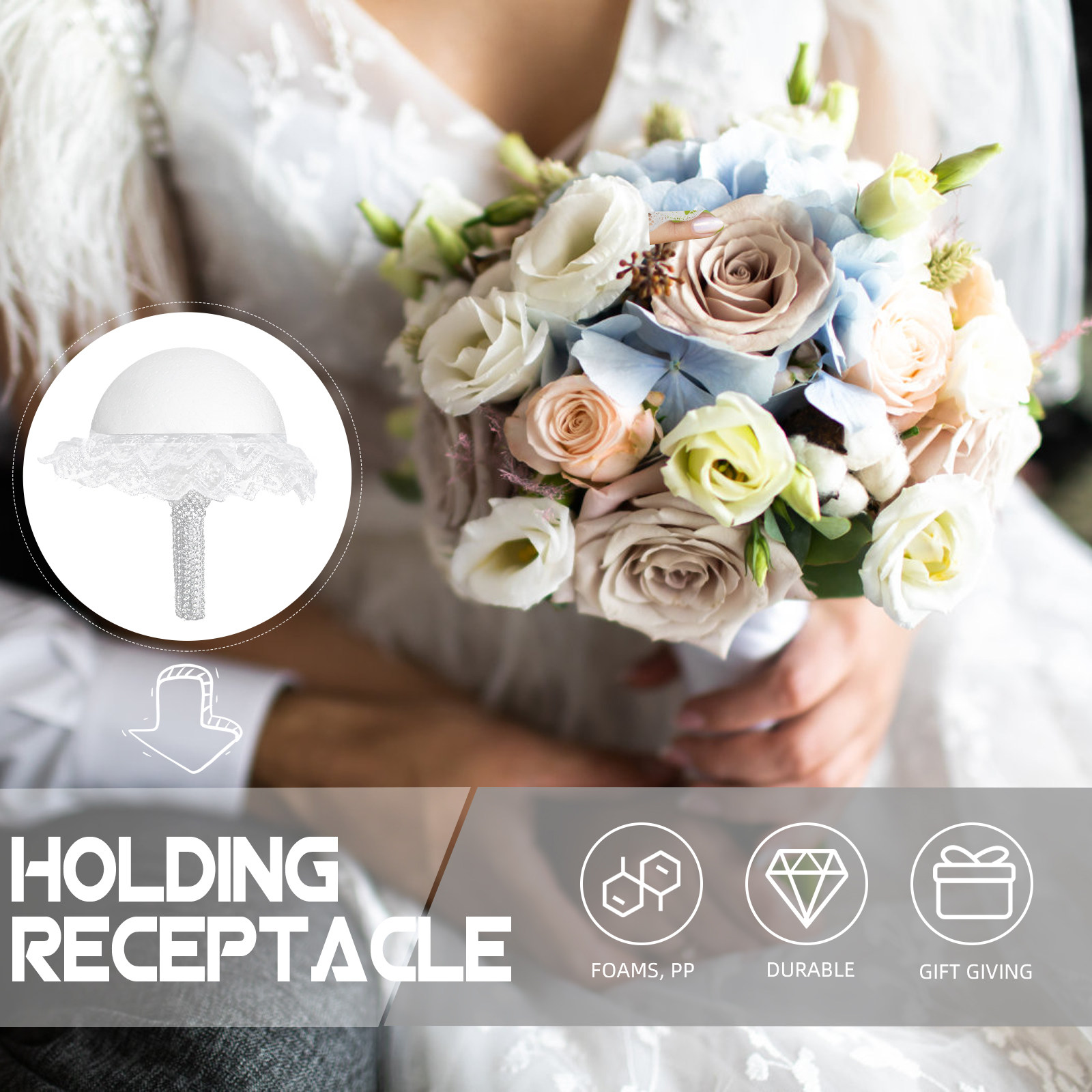 Bride Bouquet Holder Wedding F - Bouquet Holder Foam recension och pris