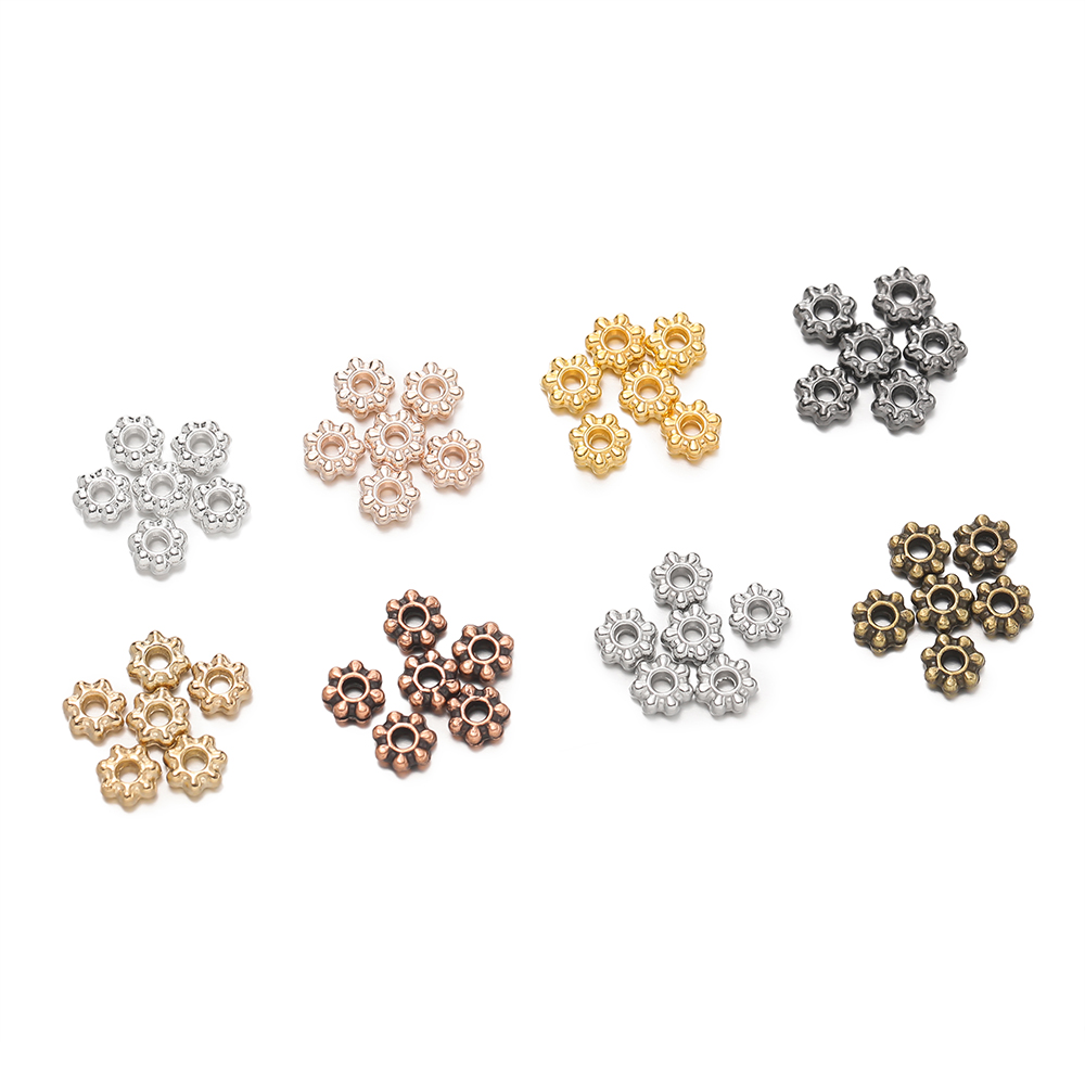 200Pcs 4/6mm Alloy Snowflake B - Flower Supplies recension och pris