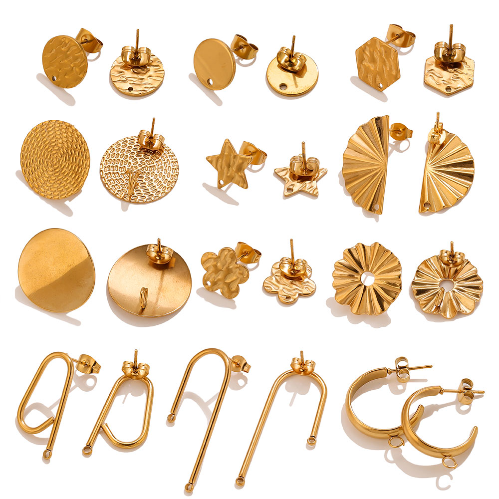 10pcs Stainless Steel Earrings - Flower Supplies recension och pris