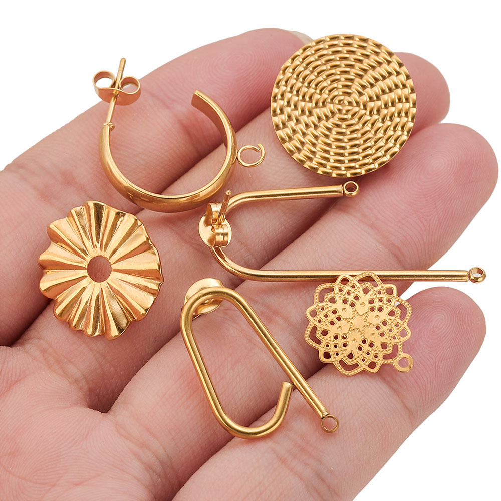 10pcs Stainless Steel Earrings - Flower Supplies recension och pris